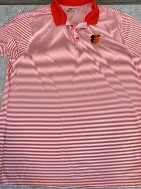 Baltimore Orioles MLB Nike Golf Men’s Striped Polo-XL
